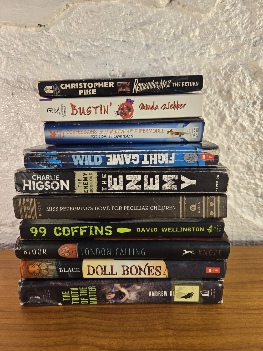 YA Horror Thriller Book Lot of 10 Christopher Pike David Wellington Ransom Riggs